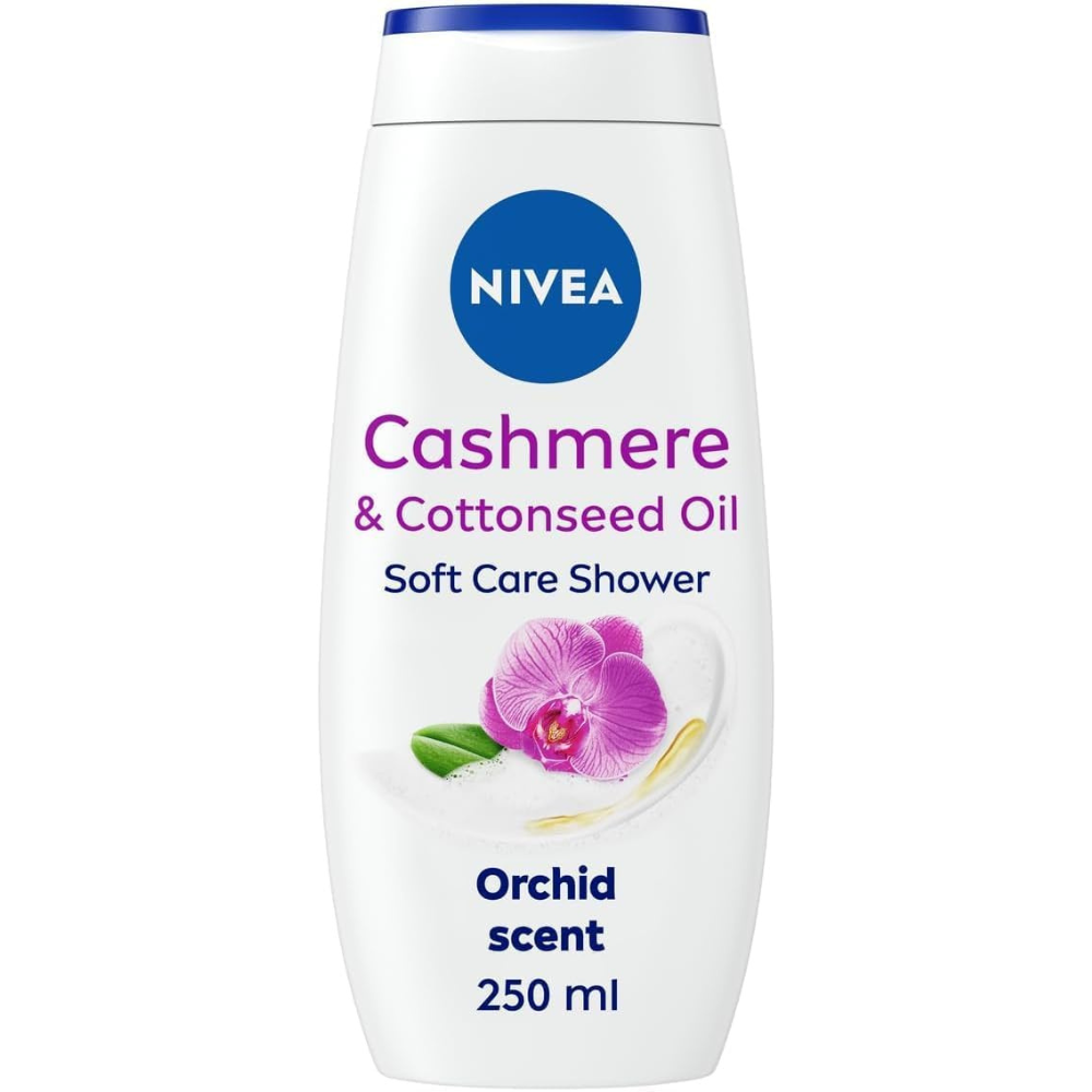 Cashmere & Cotton Oil Shower Gel 250ml | Hydrating Body Wash with Vitamin C & E, Orchid Scent