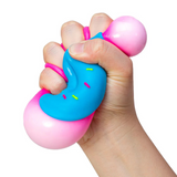 Donut Squishy Fidget Toy for Kids – Colorful Stress Ball with Removable Frosting