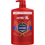 Men’s 3-in-1 Shower Gel & Shampoo, Body-Hair-Face Wash, Fresh Scent, 1000ml Pump Bottle